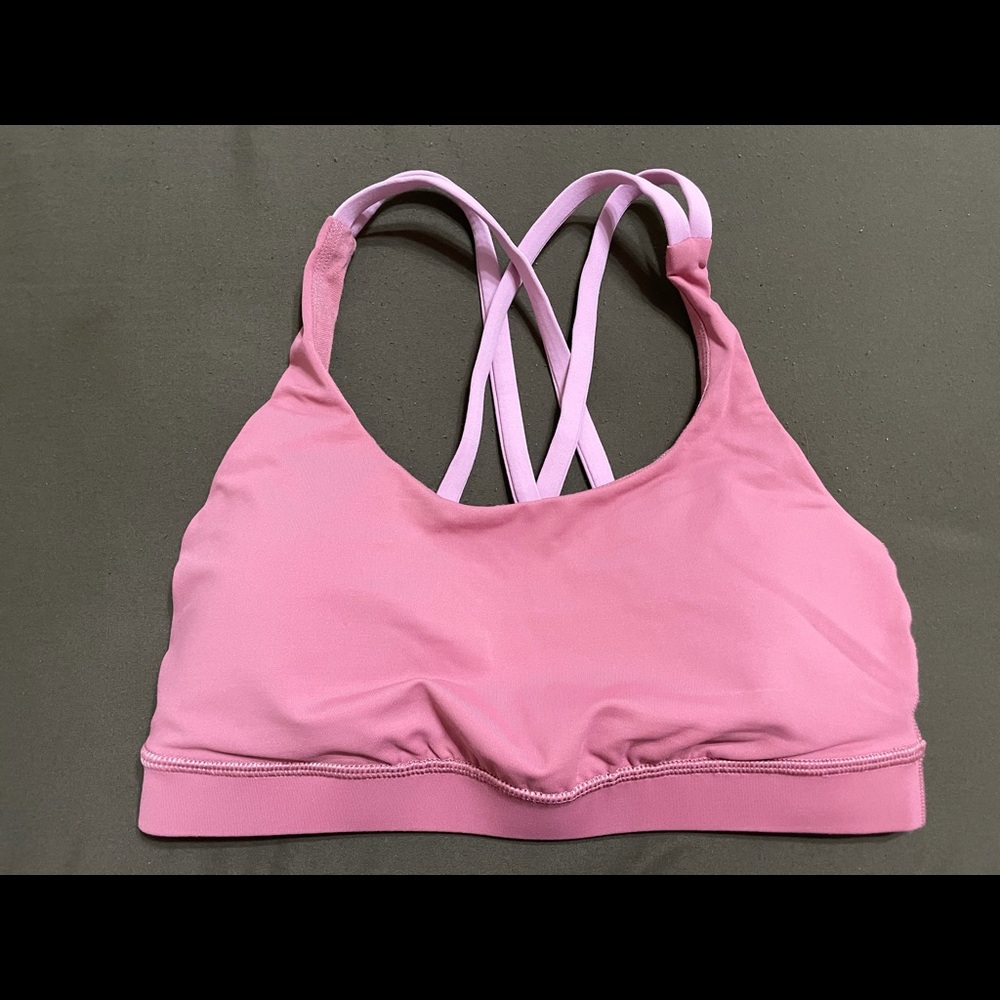 Lululemon Energy Bra size 6 Cherry Tint/Rose Tea